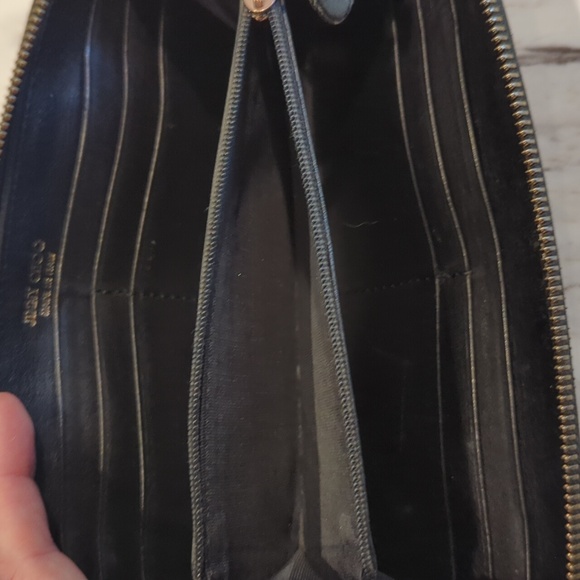 AUTH Jimmy Choo Multi-Colored Metal Star-Studded Leather Wallet - Picture 7 of 13